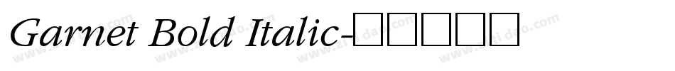 Garnet Bold Italic字体转换